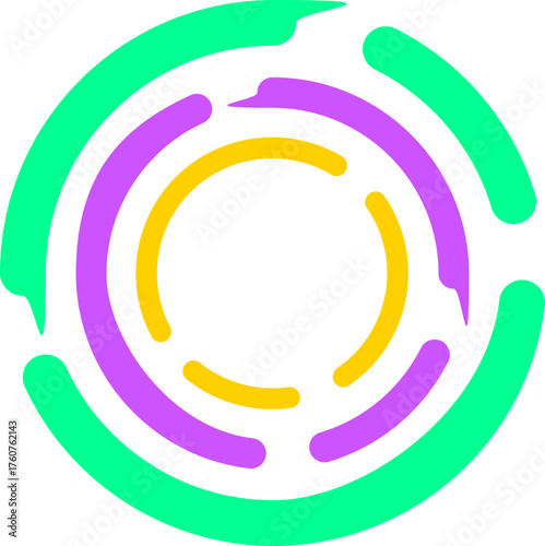 Abstract logo representing decentralized finance and blockchain technology