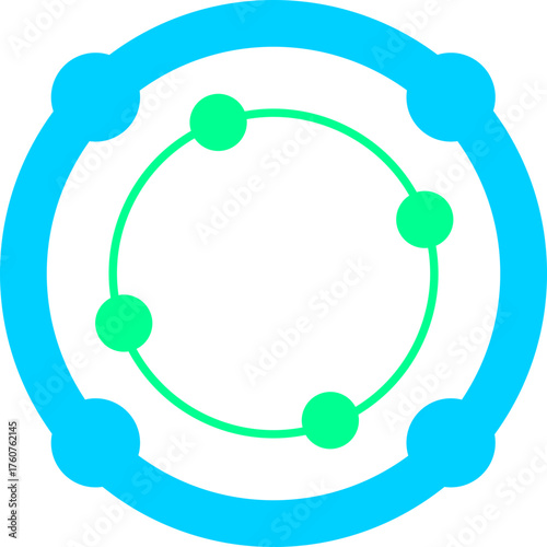 Abstract network schema connecting different nodes