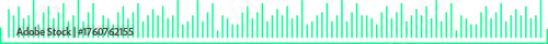 Green sound wave equalizer with pulsing rhythm