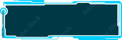 Blue futuristic digital interface overlaying a dark background