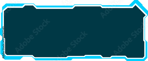 Futuristic blue digital interface overlay frame design