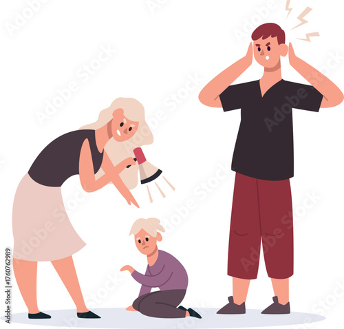 Family conflict creating stress and unhealthy parenting environment