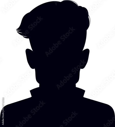 Male profile silhouette avatar anonymity unknown person identifier