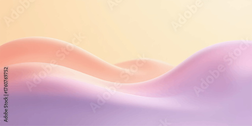 Soft pastel gradient waves abstract background with gentle curves and smooth transitions