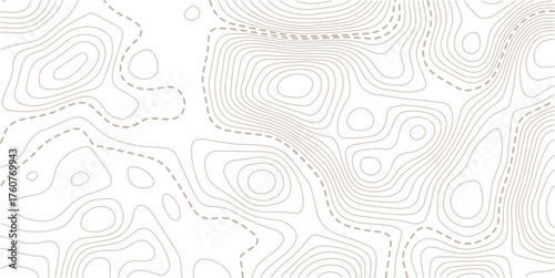 Topographic map background geographic line map with elevation assignments. Modern design with White background with topographic wavy pattern design. 
