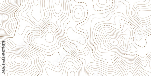 Topographic map background geographic line map with elevation assignments. Modern design with White background with topographic wavy pattern design. 