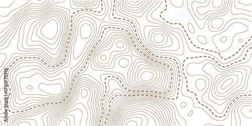 Topographic map pattern background vector. Abstract mountain terrain map background with abstract shape line texture. Design illustration for wall art, fabric, packaging, web, banner.