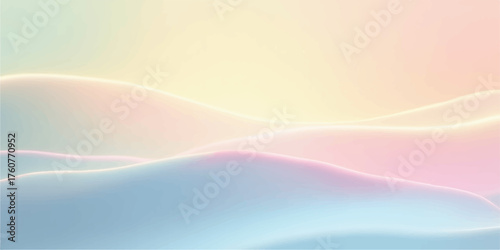 Soft pastel gradient waves abstract background with subtle light and smooth curves