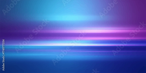 Abstract glowing horizontal light streaks in vibrant blue and purple hues creating a futuristic digital background