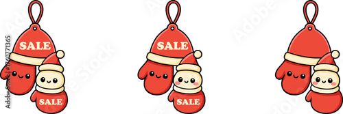Christmas tag sale enjoy discounts on festive decor in a cheerful holiday scene