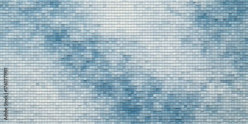 A seamless blue mosaic tile pattern offers a vibrant, textured vintage wallpaper design for a colorful art backdrop