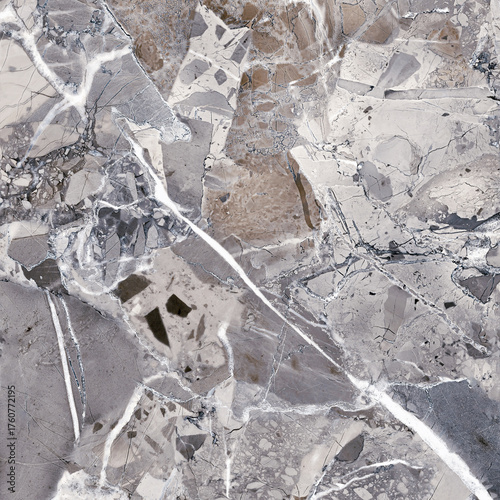 Fototapeta Naklejka Na Ścianę i Meble -  Polished marble texture with elegant gold veins, high resolution luxury surface design for ceramic tile, wall, or interior background