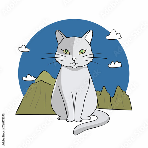 Minimalistische Katze