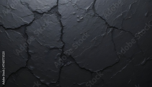 Abstract Dark Charcoal Stone Background with Matte Texture