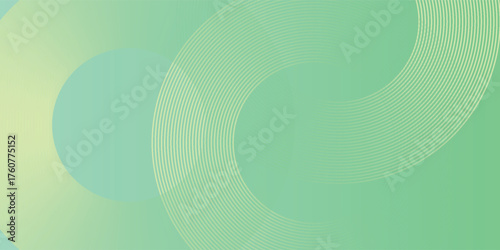 Green vector abstract background with simple geometric shapes circle modern