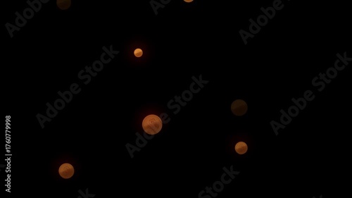 USD Coin Falling Stock Video — 3D Golden Dollar Coins Loop Animation on Black Background