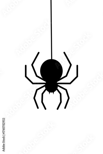 Black widow, tarantula, garden spider PNG vector illustration. Creepy Halloween insect symbol, venomous arachnid vector. ideal for horror designs, spooky decor and October-themed graphics. High-es PNG
