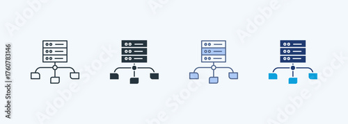 Data Classification Multiple Style Icon Collection