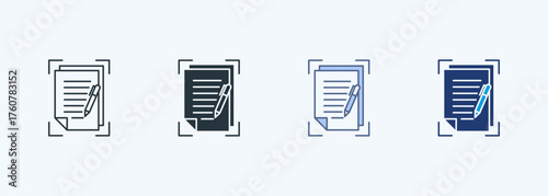 Handwriting Recognition Multiple Style Icon Collection