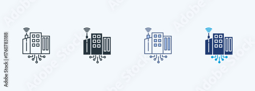 Smart City Multiple Style Icon Collection