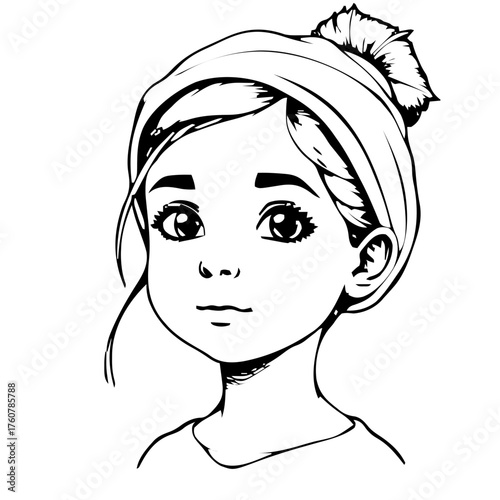 Human Face – kid, trans woman, top knot, beanie, beauty mark #82