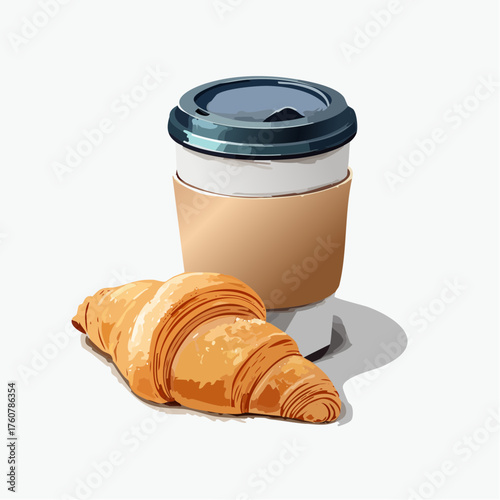 Kaffee und Croissant