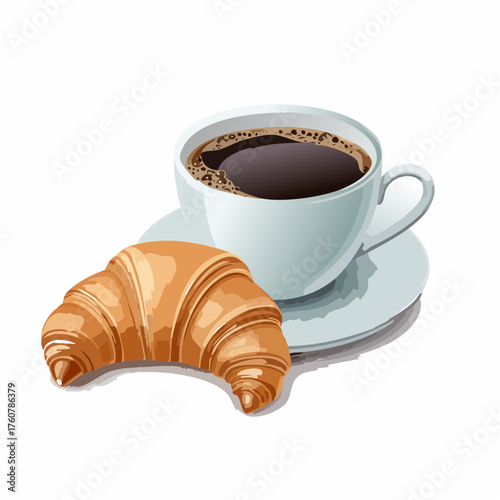 Kaffee und Croissant