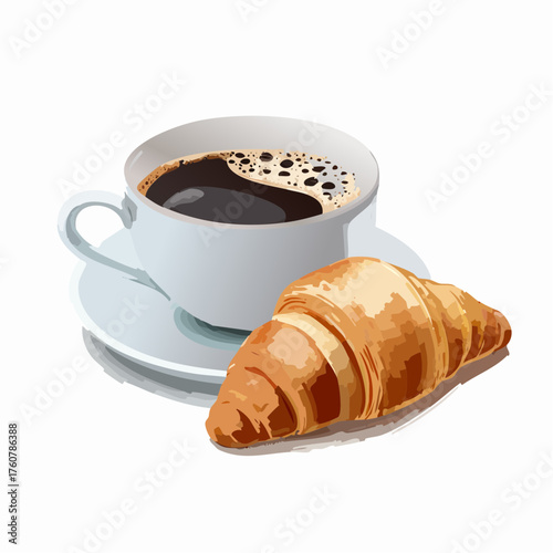 Kaffee und Croissant