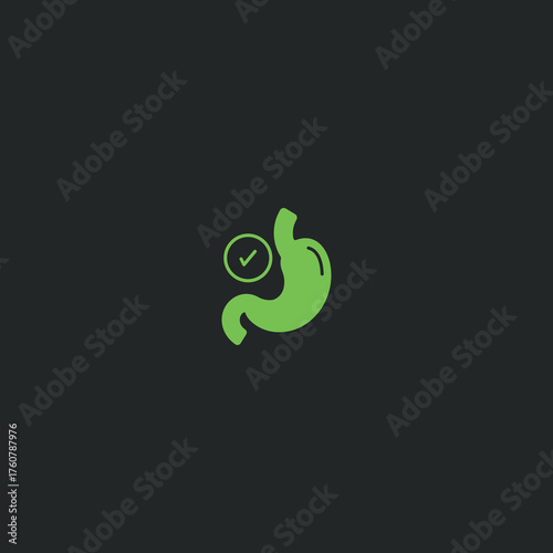 Healthy gut logo icon flat vector design