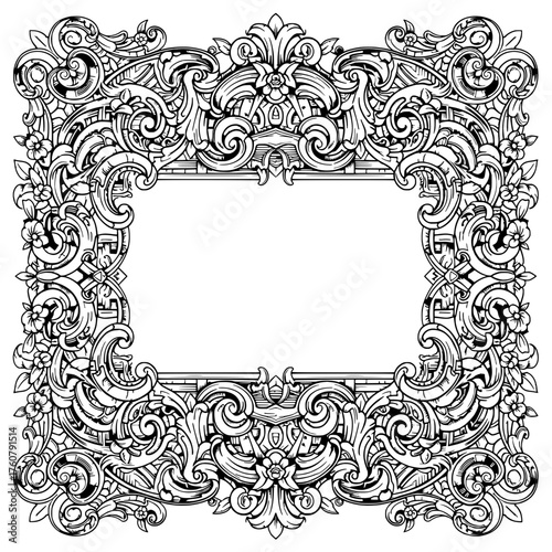 Vintage Ornate Frame Illustration