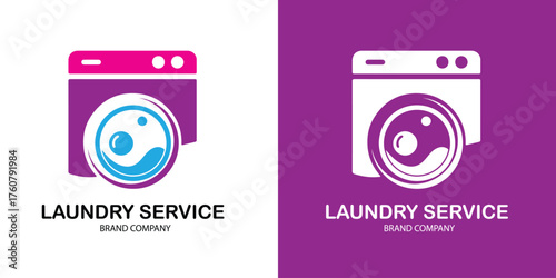 cleaning clothes logo design for home industry and brand