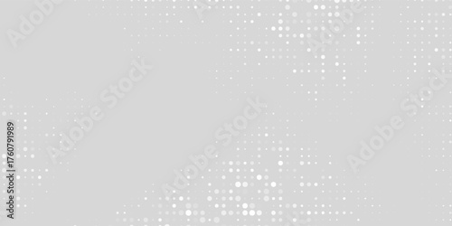 Dot white gray pattern gradient texture background. Abstract  technology big data digital background. 3d rendering.