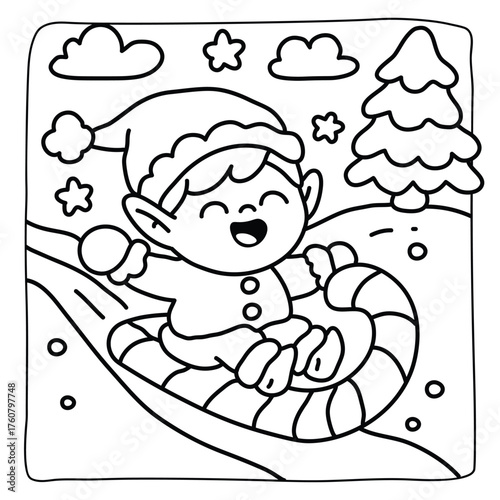 Bold and Easy Cute Christmas Coloring Pages-09