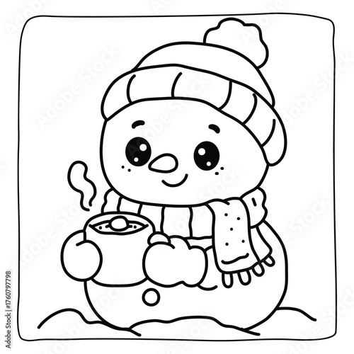 Bold and Easy Cute Christmas Coloring Pages-14