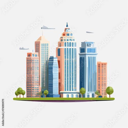 Minimalistische Stadtlandschaft