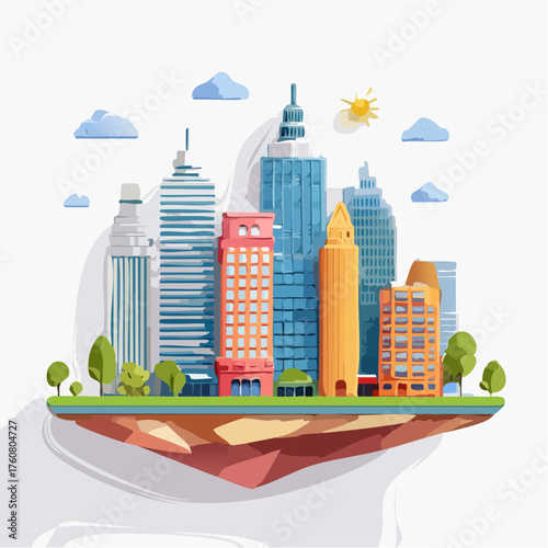 Minimalistische Stadtlandschaft