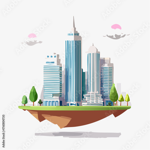 Minimalistische Stadtlandschaft