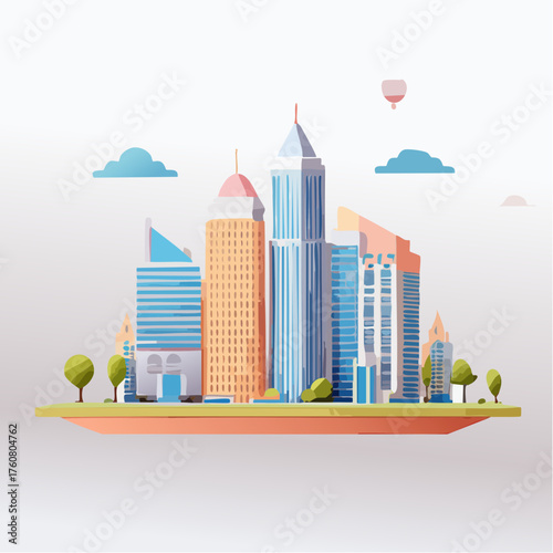 Minimalistische Stadtlandschaft