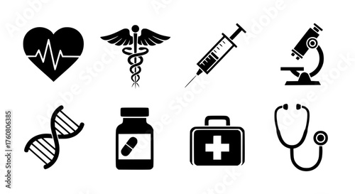 Collection of Medical Healthcare and Science Icons
