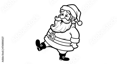 Cheerful Santa Claus Dancing Merrily