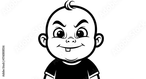 Mischievous Baby with a Grin