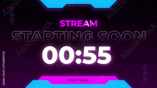 Streaming Starting Soon | One Minute Countdown Animation