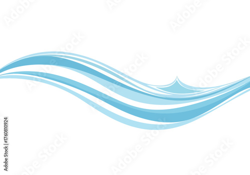 Wallpaper Mural Abstract Blue Wave Design with Flowing Lines and Curves. Torontodigital.ca