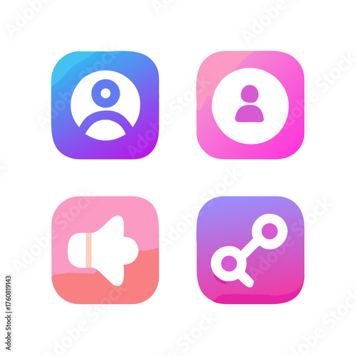 set of colorful buttons for web vector