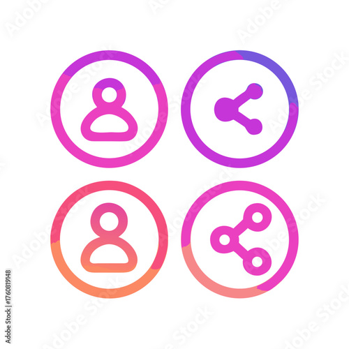 Editable social media icon templates for brand designers