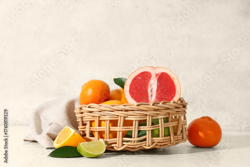 Wicker basket with tasty ci...