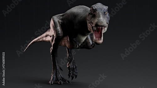 Wallpaper Mural Juvenile Tyrannosaurus Rex of background. 3d model rendering Torontodigital.ca