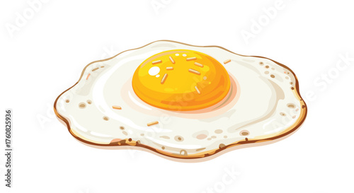 A freshly cooked sunny side up egg with a bright yellow yolk.