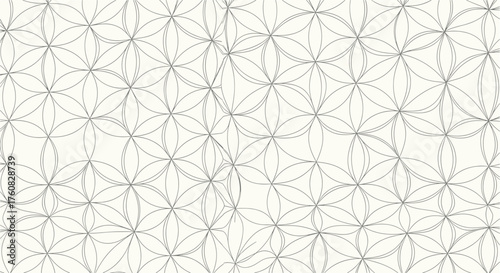 Seamless flower of life pattern, creating a harmonious and spiritual design, ideal for backgrounds, textiles, and artistic projects