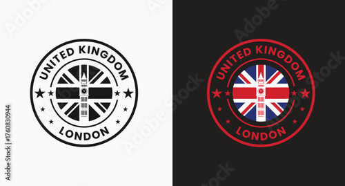 united kingdom product labels set. united kingdom flag, premium made in united kingdom. Labels, seals, stamps, flags, icons.

